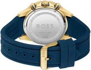 Hugo Boss 1513965 Admiral Blue Dial Blue Rubber SIlicon Strap Watch for Men Hugo Boss