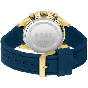 Hugo Boss 1513965 Admiral Blue Dial Blue Rubber SIlicon Strap Watch for Men Hugo Boss