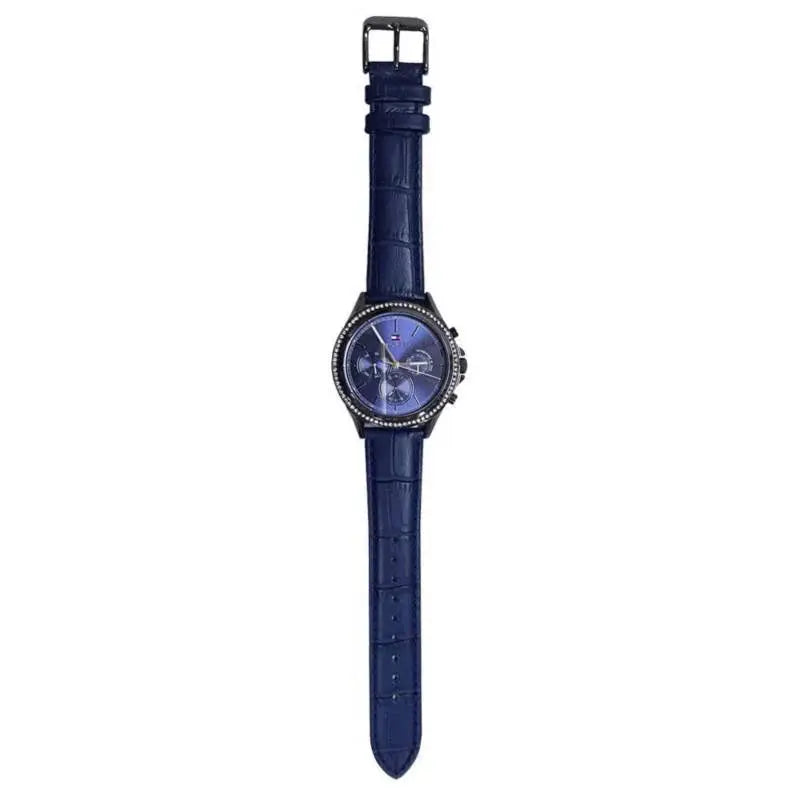 Tommy Hilfiger 1781979 Ari Quartz Diamonds Blue Dial Blue Leather Strap Watch for Women Tommy Hilfiger