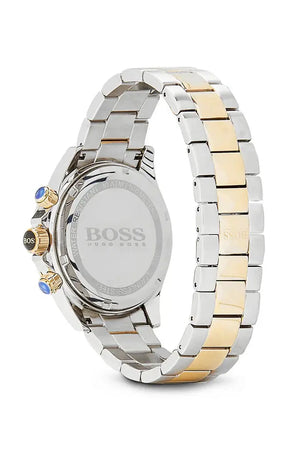 Hugo Boss 1512960 Ikon Chronograph Silver Dial Two Tone Steel Strap Watch for Men Hugo Boss