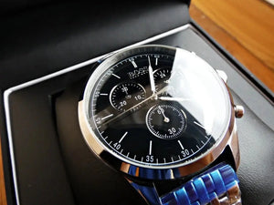 Hugo Boss 1513652 Companion Black Dial Silver Steel Strap Watch for Men Hugo Boss