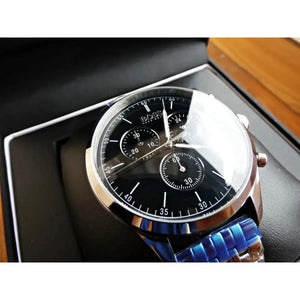 Hugo Boss 1513652 Companion Black Dial Silver Steel Strap Watch for Men Hugo Boss