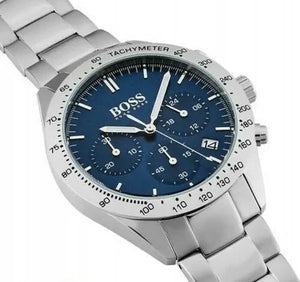 Hugo Boss 1513582 Talent Blue Dial Silver Steel Strap Watch for Men Hugo Boss