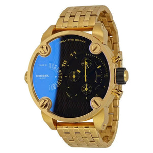 Diesel DZ7347 Mr Daddy Blue Dial Gold Steel Strap Watch For Men Diesel