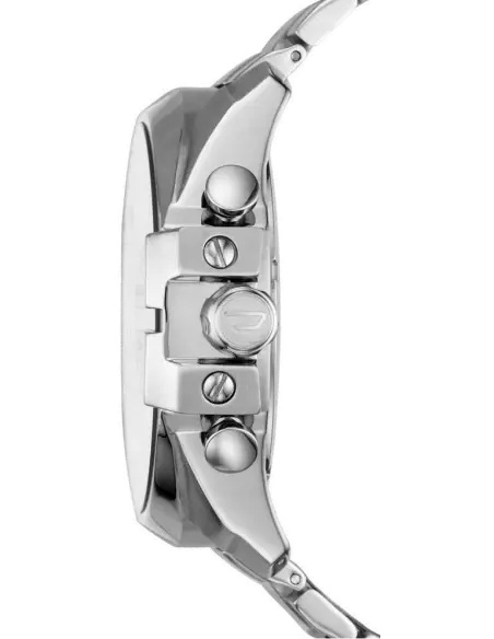 Diesel DZ4417 Mega Chief Chronograph Blue Dial Silver Steel Strap Watch For Men Diesel