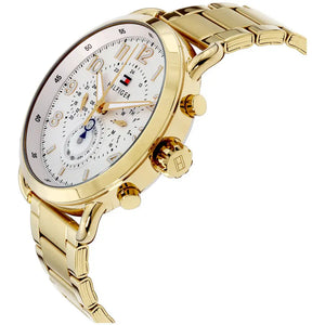 Tommy Hilfiger 1791455 Quartz White Dial Gold Steel Strap Watch for Men Tommy Hilfiger