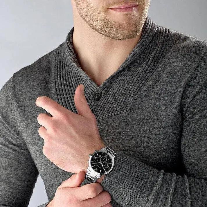 Emporio Armani AR11208 Giovanni Chronograph Quartz Black Dial Men's Watch Emporio Armani