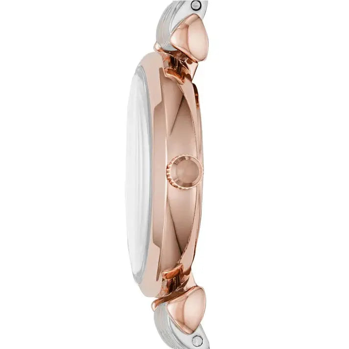 Emporio Armani AR11223 Pink Dial Two Tone Ladies Watch Emporio Armani