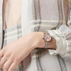 Emporio Armani AR11223 Pink Dial Two Tone Ladies Watch Emporio Armani