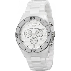 Emporio Armani AR1424 White Ceramica Men's Watch Emporio Armani