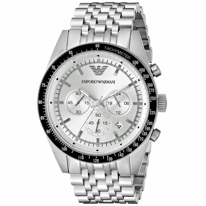 Emporio Armani AR6073 Sportivo Silver Chronograph Men's Watch Emporio Armani