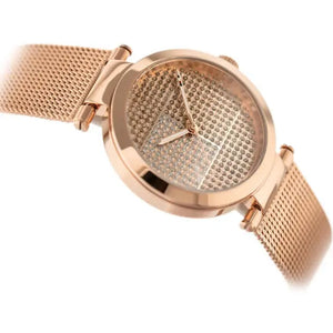 Tommy Hilfiger 1781868 Lynn Crystals Rose Gold Dial Rose Gold Mesh Strap Watch For Women Tommy Hilfiger