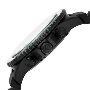 Emporio Armani AR11463 Diver Chronograph Quartz Green Dial Black Silicon Strap Watch For Men Emporio Armani