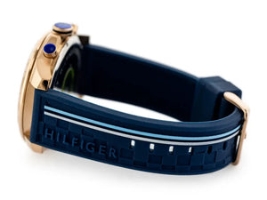 Tommy Hilfiger 1791474 Decker Multifunction Blue Dial Blue Rubber Strap Watch for Men Tommy Hilfiger