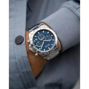 Hugo Boss 1513755 Hero Sport Blue Dial Silver Steel Strap Watch for Men Hugo Boss