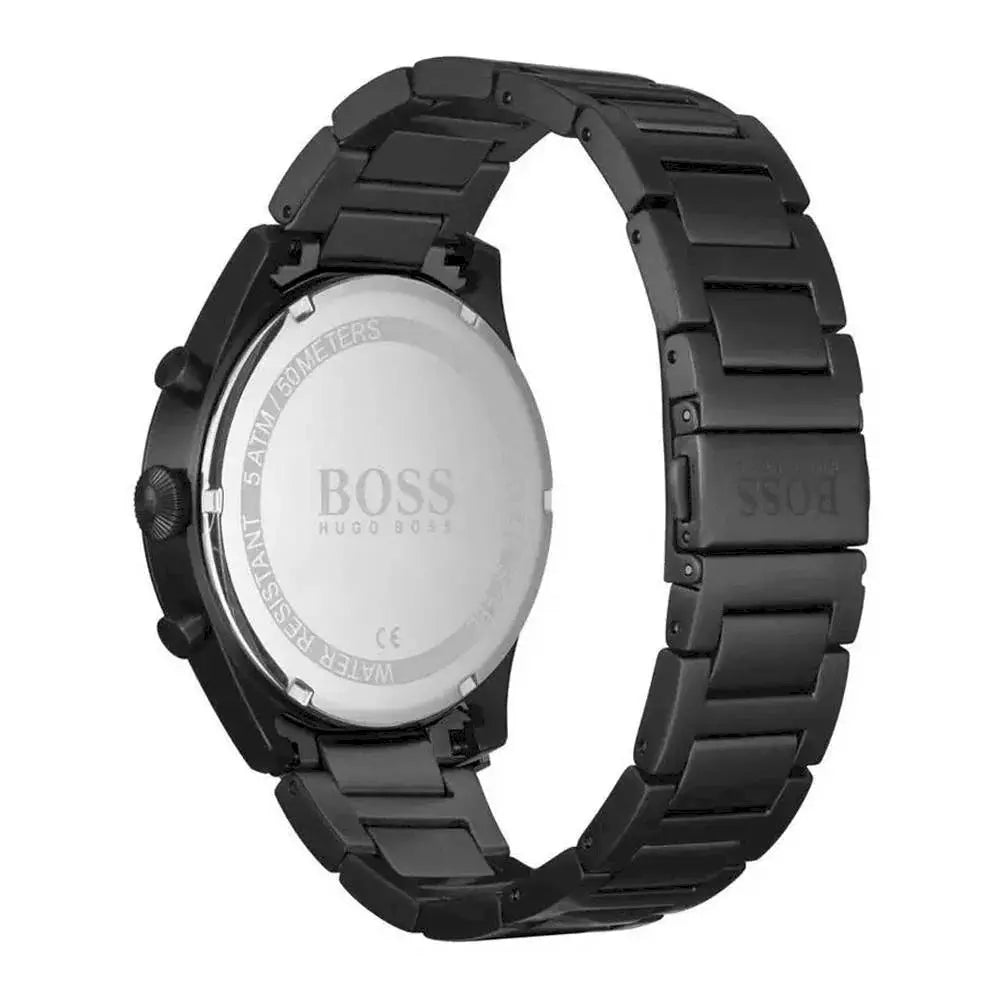 Hugo Boss 1513714 Pioneer Black Dial Black Steel Strap Watch for Men Hugo Boss