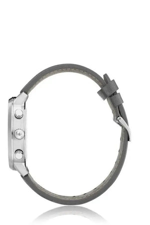 Hugo Boss 1513658 Attitude Grey Dial Grey Leather Strap Watch for Men Hugo Boss