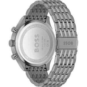 Hugo Boss 1514083 Gregor Chronograph Blue Dial Grey Steel Strap Watch For Men Hugo Boss