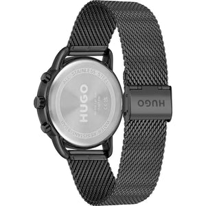 Hugo Boss 1502521 Infinity Black Dial Black Mesh Bracelet Watch for Women Hugo Boss
