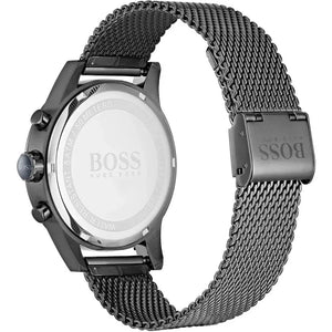 Hugo Boss 1513677 Jet Blue Dial Gunmetal Mesh Bracelet Watch for Men Hugo Boss