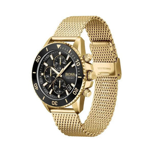 Hugo Boss 1513906 YELLOW GOLD MESH BAND AND BLACK DIAL ADMIRAL GOLD CASE Hugo Boss