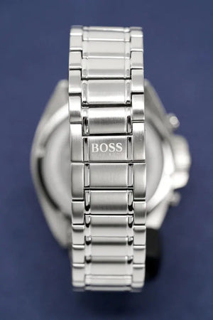 Hugo Boss 1513081 Chronograph Driver Blue Dial Silver Steel Strap Watch for Men Hugo Boss