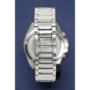 Hugo Boss 1513081 Chronograph Driver Blue Dial Silver Steel Strap Watch for Men Hugo Boss
