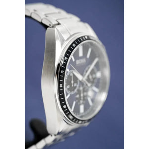 Hugo Boss 1513081 Chronograph Driver Blue Dial Silver Steel Strap Watch for Men Hugo Boss