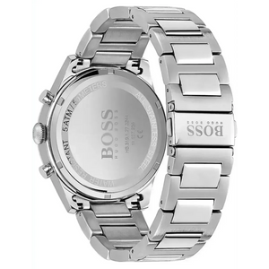 Hugo Boss 1513867 Pioneer Blue Dial Silver Steel Strap Watch for Men Hugo Boss