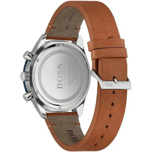 Hugo Boss 1513860 Santiago Blue Dial Brown Leather Strap Watch for Men Hugo Boss