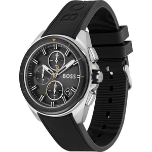 Hugo Boss 1513953 Volane Grey Dial Black Silicone Strap Watch for Men Hugo Boss
