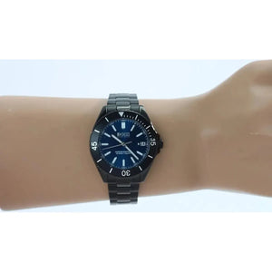 Hugo Boss 1513743 Ocean Edition Navy Blue Dial Black Steel Strap Watch for Men Hugo Boss