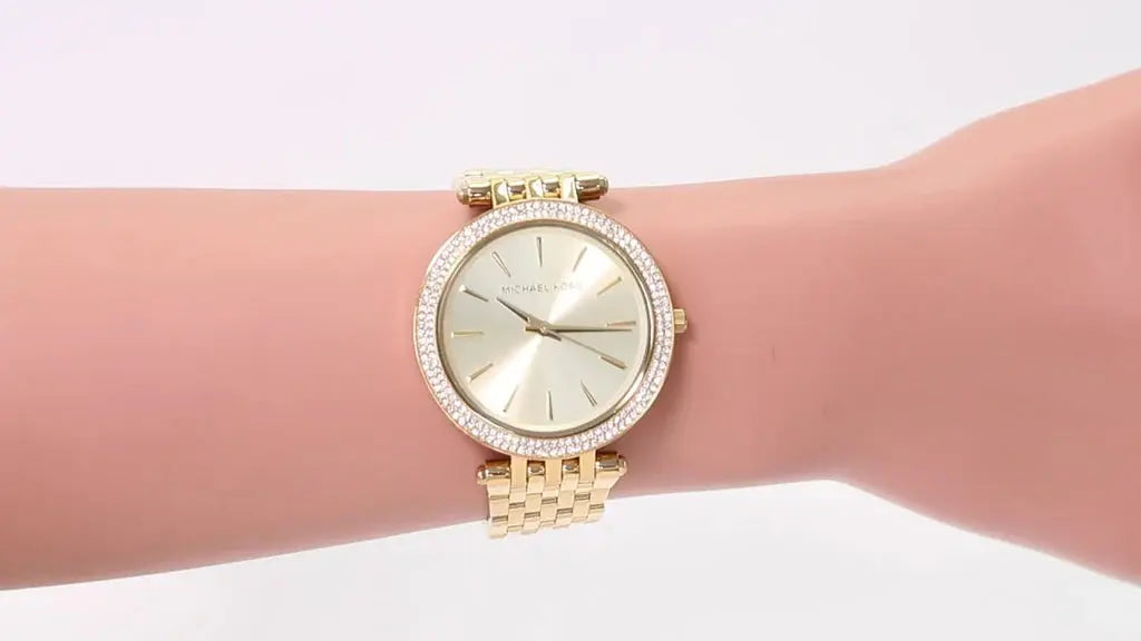 Michael Kors MK3191 Darci Silver Dial Gold Stainless Steel Strap Watch for Women Michael Kros