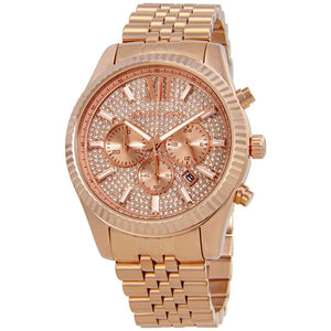 Michael Kors MK8580 Lexington Rose Gold Dial Rose Gold Stainless Steel Strap Watch for Men Michael Kros