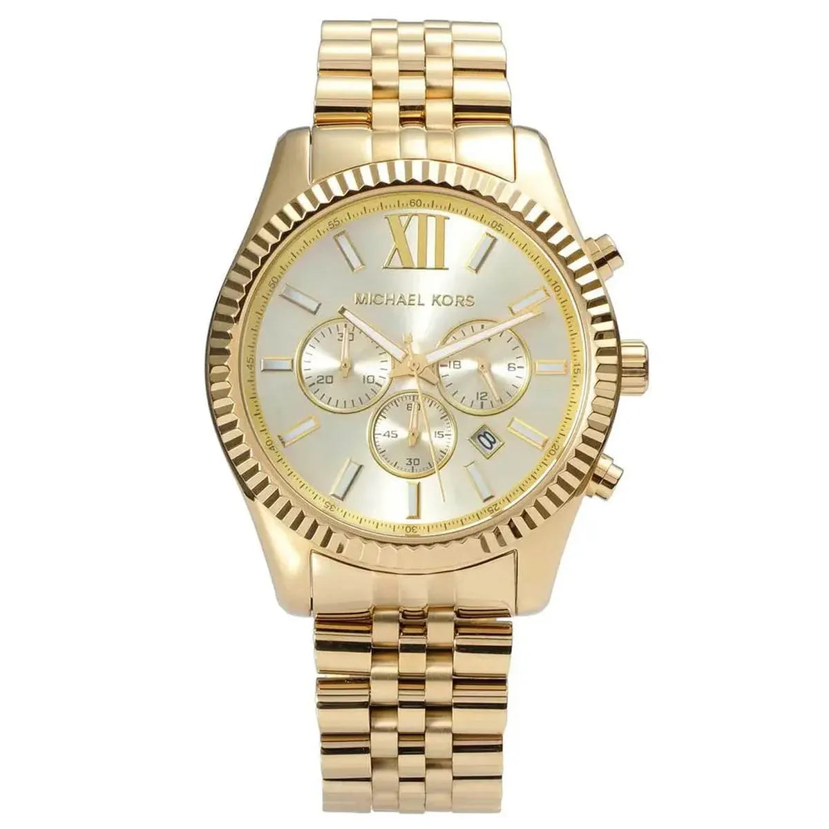Michael Kors MK8281 Lexington Gold Dial Gold Steel Strap Watch for Men Michael Kros