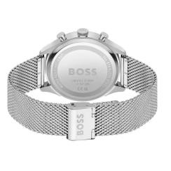 Hugo Boss 1514052 Gregor Chronograph Blue Dial Silver Mesh Bracelet Watch For Men Hugo Boss