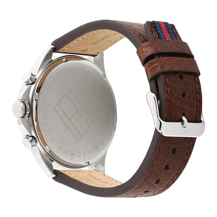 Tommy Hilfiger 1791275 Dean Multifunctional Blue Dial Brown Leather Strap Watch for Men Tommy Hilfiger