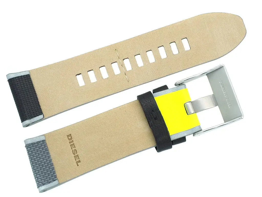 Diesel Mega DZ4523 Chief Chronograph Black Dial Grey Nylon Strap Watch For Men Diesel