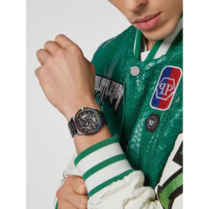 Philipp Plein $keleton $pectre Crystal Black Dial Automatic Men's Watch PWRAA0823 - Watch Enclave