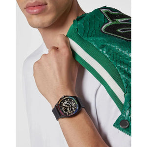 Philipp Plein $keleton $pectre Crystal Silver Dial Automatic Men's Watch PWRAA1023 - Watch Enclave