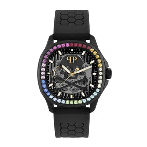 Philipp Plein $keleton $pectre Crystal Silver Dial Automatic Men's Watch PWRAA1023 - Watch Enclave