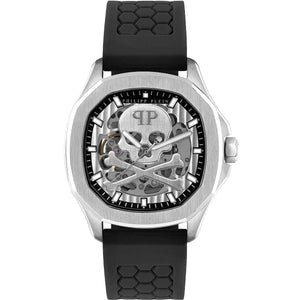 Philipp Plein $keleton $pectre Silver Dial Automatic Men's Watch PWRAA0123 - Watch Enclave