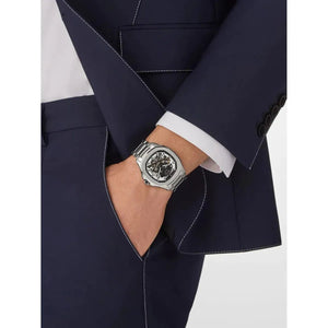 Philipp Plein $keleton $pectre Silver Dial Automatic Men's Watch PWRAA0223 - Watch Enclave