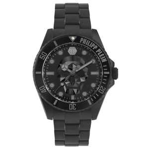 Philipp Plein The $kull Diver Black Dial Men's Watch PWOAA0922 - Watch Enclave