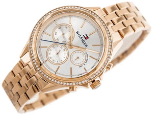 Tommy Hilfiger 1781978 Ari Diamonds Silver Dial Rose Gold Steel Strap Watch for Women Tommy Hilfiger