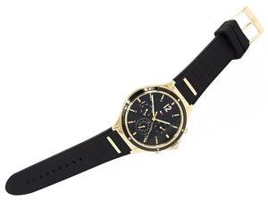 Tommy Hilfiger 1782282 Eve Chronograph Quartz Black Dial Black Silicone Strap Watch For Women Tommy Hilfiger