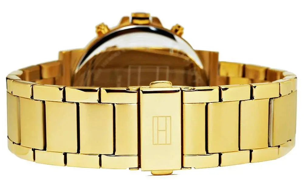 Tommy Hilfiger 1710384 Daniel Chronograph Blue Dial Gold Steel Strap Watch for Men Tommy Hilfiger