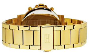 Tommy Hilfiger 1710384 Daniel Chronograph Blue Dial Gold Steel Strap Watch for Men Tommy Hilfiger