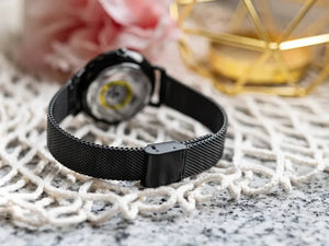 Hugo Boss 1502521 Infinity Black Dial Black Mesh Bracelet Watch for Women Hugo Boss