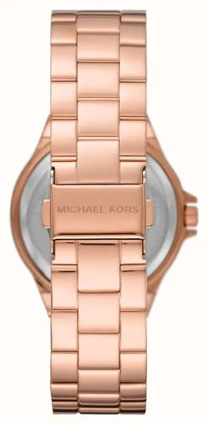 Michael Kors MK7230 Lennox Three Hand Rose Gold Dial Rose Gold Steel Strap Watch For Women Michael Kros